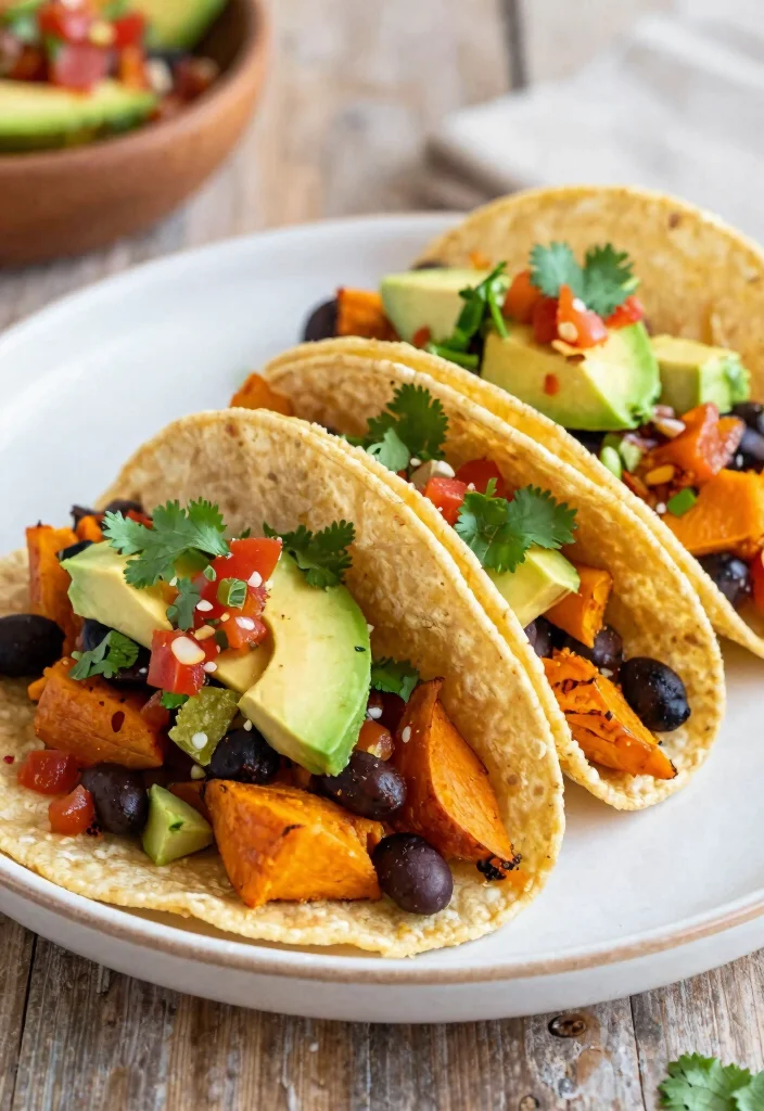 19 Healthy Dinner Recipes Low Carb High Protein Comfort Foods - 19. Sweet Potato and Black Bean Tacos 1