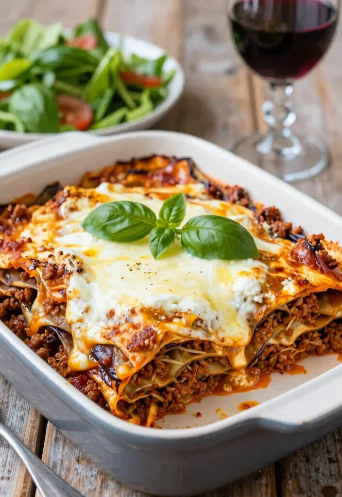 19 Healthy Dinner Recipes Low Carb High Protein Comfort Foods - 6. Eggplant Lasagna 1