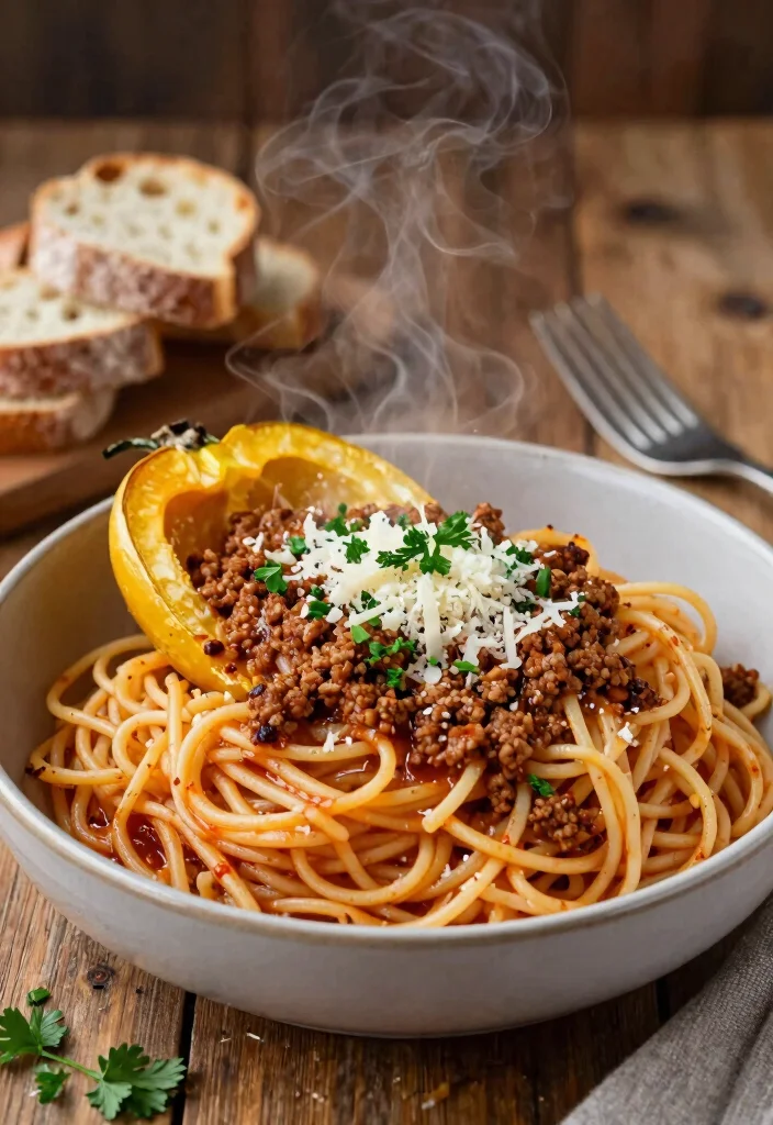 19 Healthy Dinner Recipes Low Carb High Protein Comfort Foods - 9. Spaghetti Squash Bolognese 1