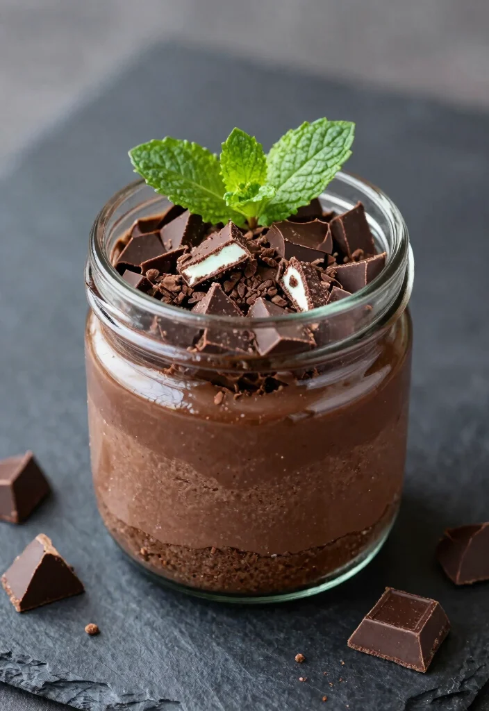 19 High Protein Cheesecake Jars - Creamy Dessert Parfaits - 12. Chocolate Mint Cheesecake Jar 1
