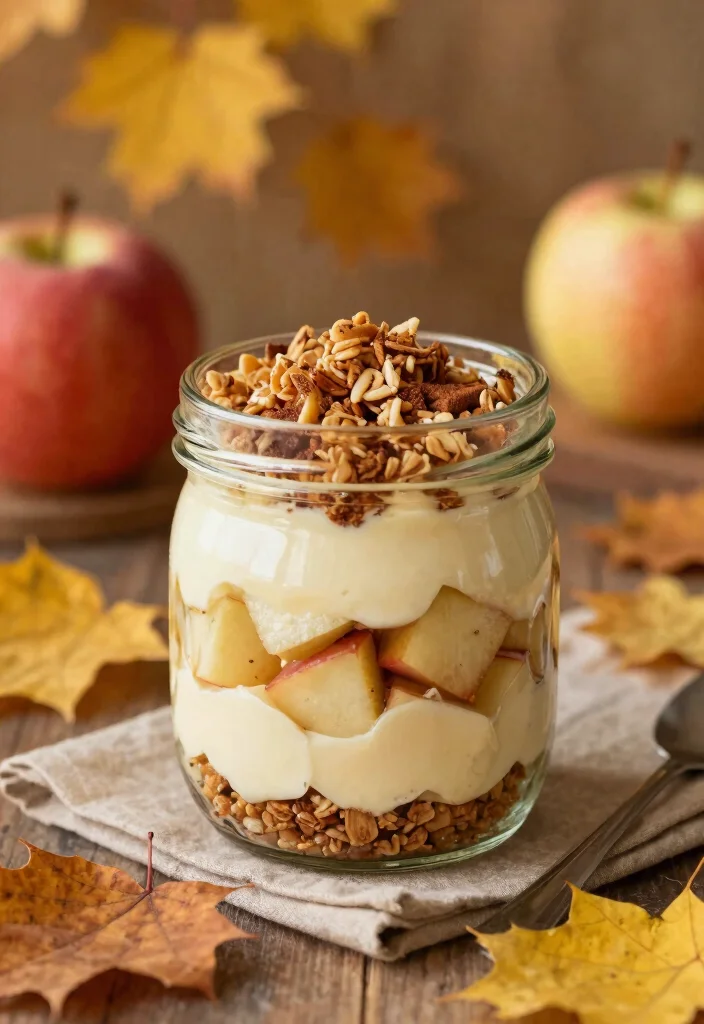 19 High Protein Cheesecake Jars - Creamy Dessert Parfaits - 18. Spiced Apple Cheesecake Jar 1