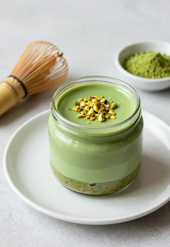 19 High Protein Cheesecake Jars - Creamy Dessert Parfaits - 4. Matcha Green Tea Cheesecake Jar 1