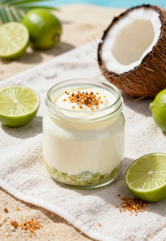 19 High Protein Cheesecake Jars - Creamy Dessert Parfaits - 6. Coconut Lime Cheesecake Jar 1