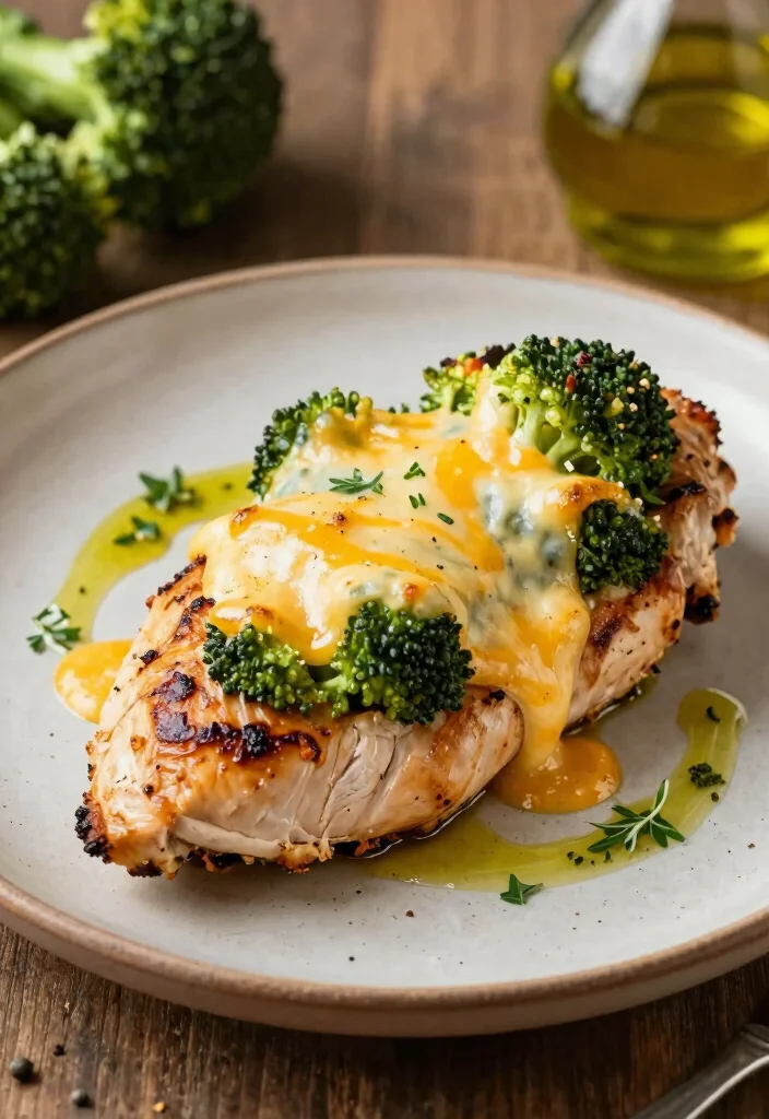 19 High Protein High Fiber Low Carb Recipes - Digestive-Friendly Meals - 13. Broccoli and Cheese Stuffed Chicken 1