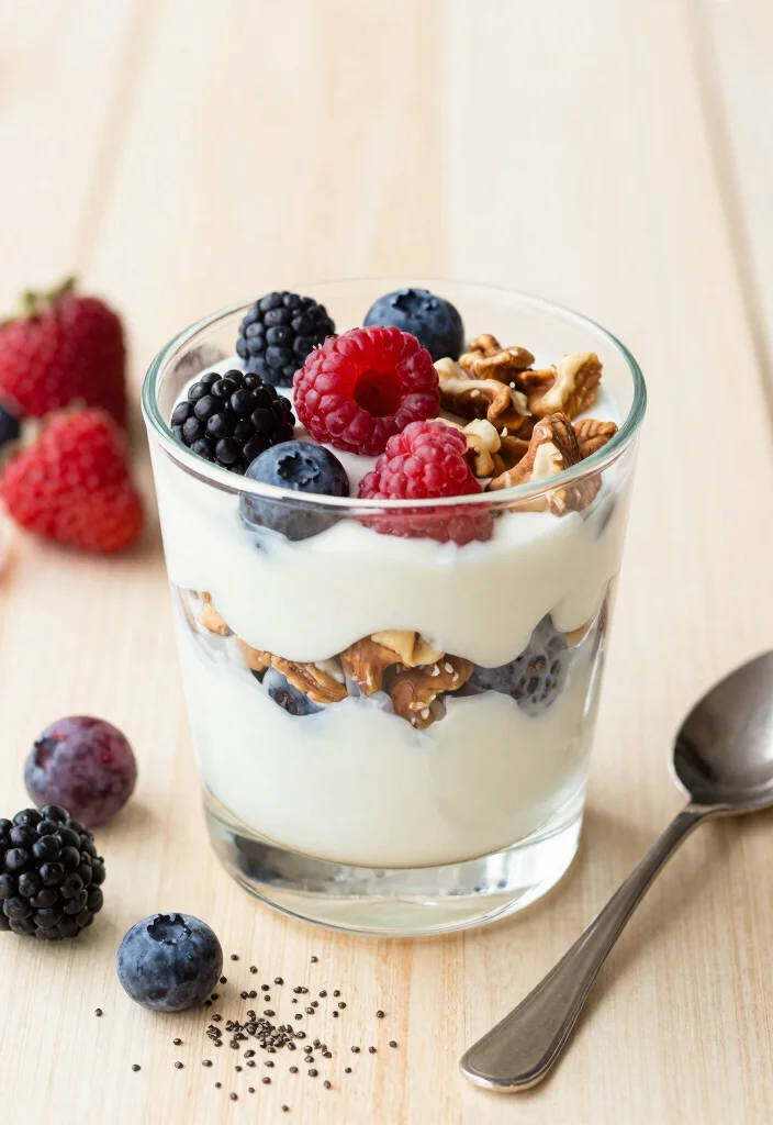 19 High Protein High Fiber Low Carb Recipes - Digestive-Friendly Meals - 6. Greek Yogurt Parfait 1