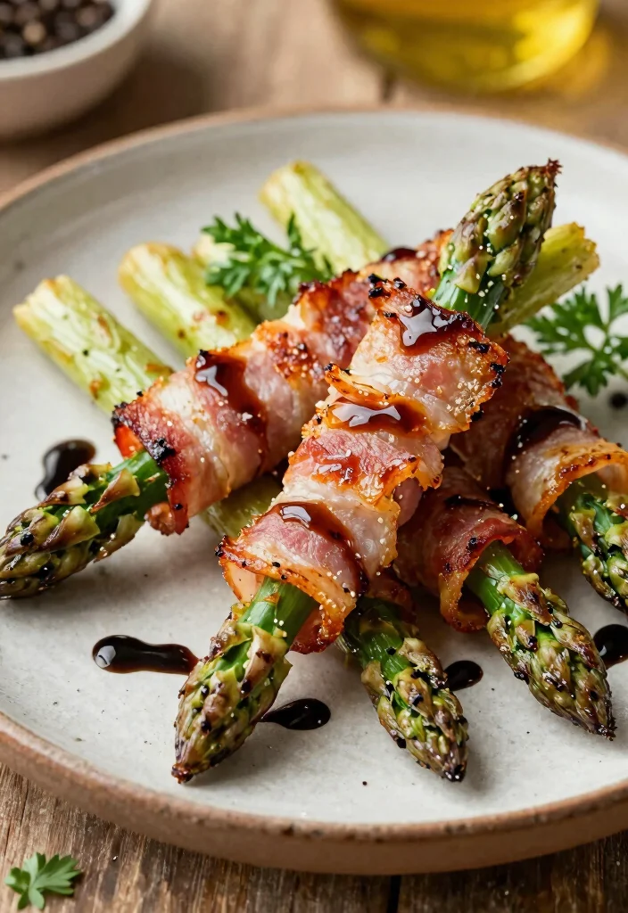 19 High Protein Low Carb Air Fryer Recipes - Crispy & Healthy - 14. Air Fryer Bacon-Wrapped Asparagus 1