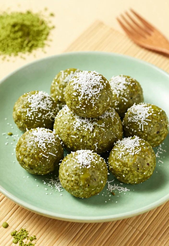 19 High Protein Low Carb Dessert Recipes - Guilt-Free Treats - 10. Matcha Protein Energy Balls 1