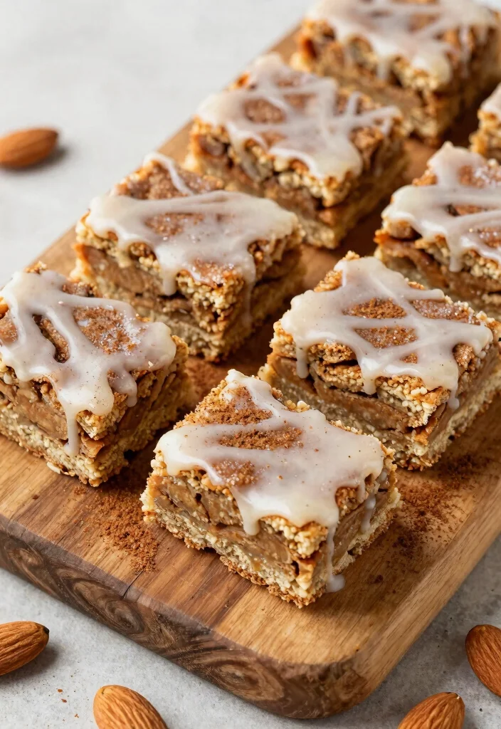 19 High Protein Low Carb Dessert Recipes - Guilt-Free Treats - 11. Cinnamon Roll Protein Bars 1