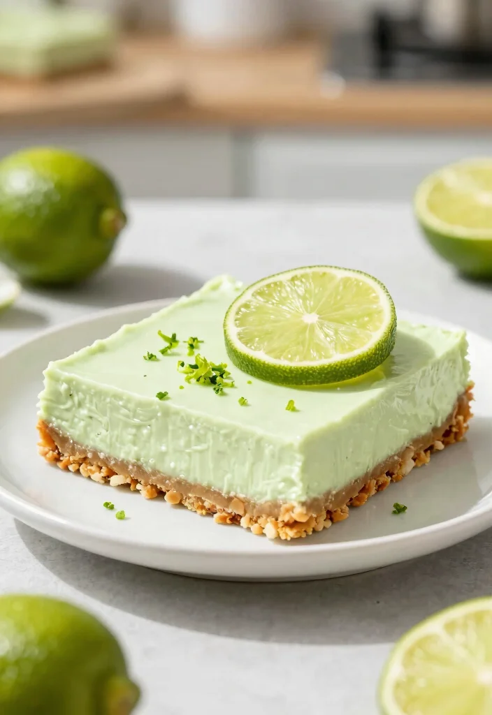 19 High Protein Low Carb Dessert Recipes - Guilt-Free Treats - 14. Key Lime Cheesecake Bars 1