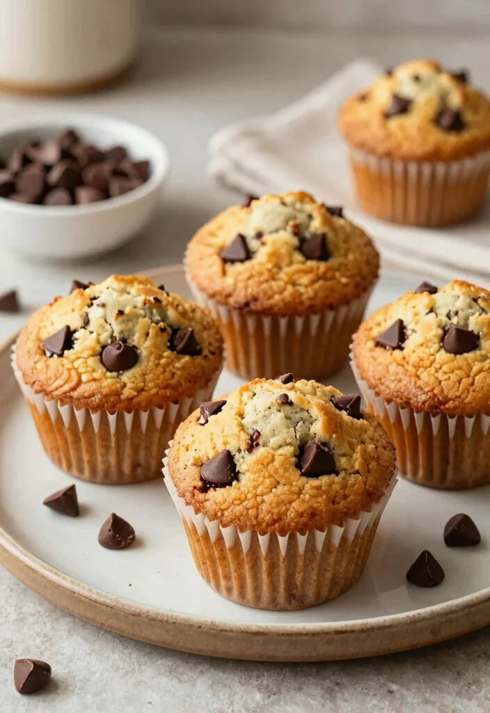 19 High Protein Low Carb Dessert Recipes - Guilt-Free Treats - 7. Keto Chocolate Chip Muffins 1