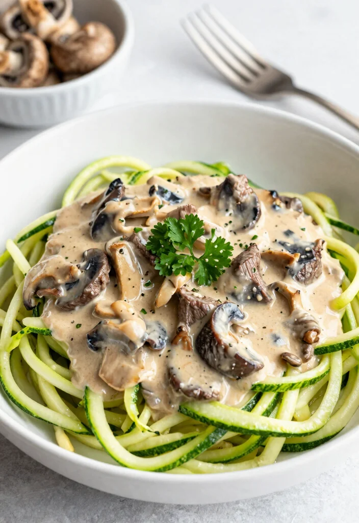 19 High Protein Low Carb Ground Beef Recipes - Versatile & Filling - 11. Beef and Mushroom Stroganoff 1