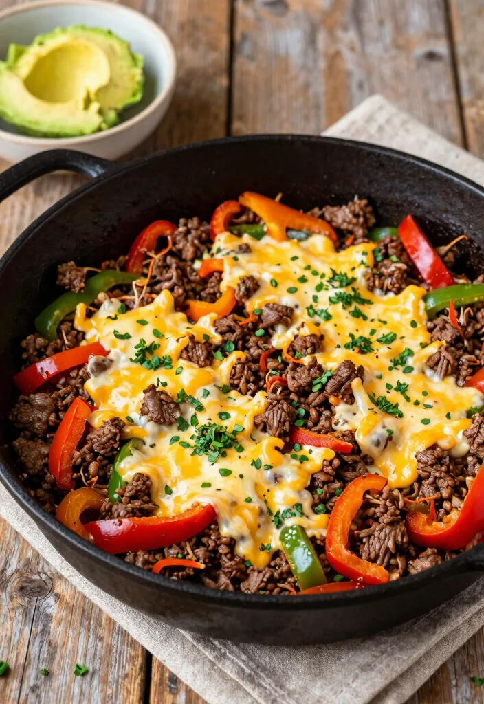 19 High Protein Low Carb Ground Beef Recipes - Versatile & Filling - 14. Beef Taco Skillet 1