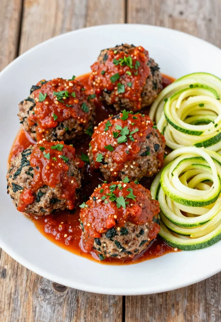 19 High Protein Low Carb Ground Beef Recipes - Versatile & Filling - 6. Beef and Spinach Meatballs 1