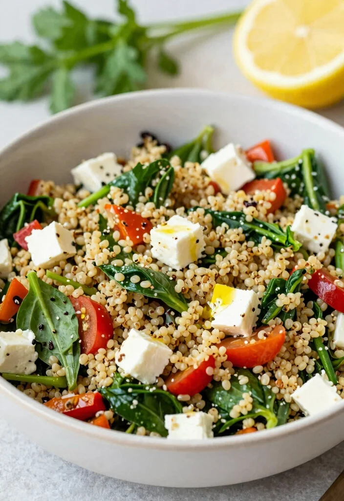 19 High Protein Low Carb Recipes Meal Prep - Sunday Cooking Ideas - 13. Mediterranean Quinoa Salad 1