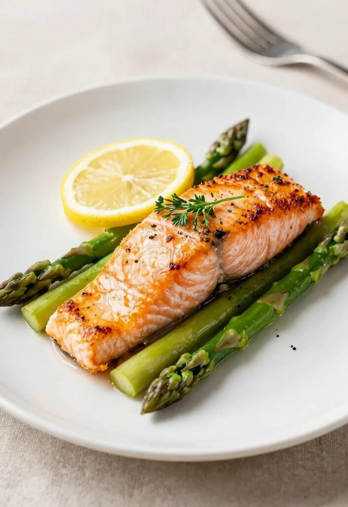 19 High Protein Low Carb Recipes Meal Prep - Sunday Cooking Ideas - 6. Baked Salmon with Asparagus 1