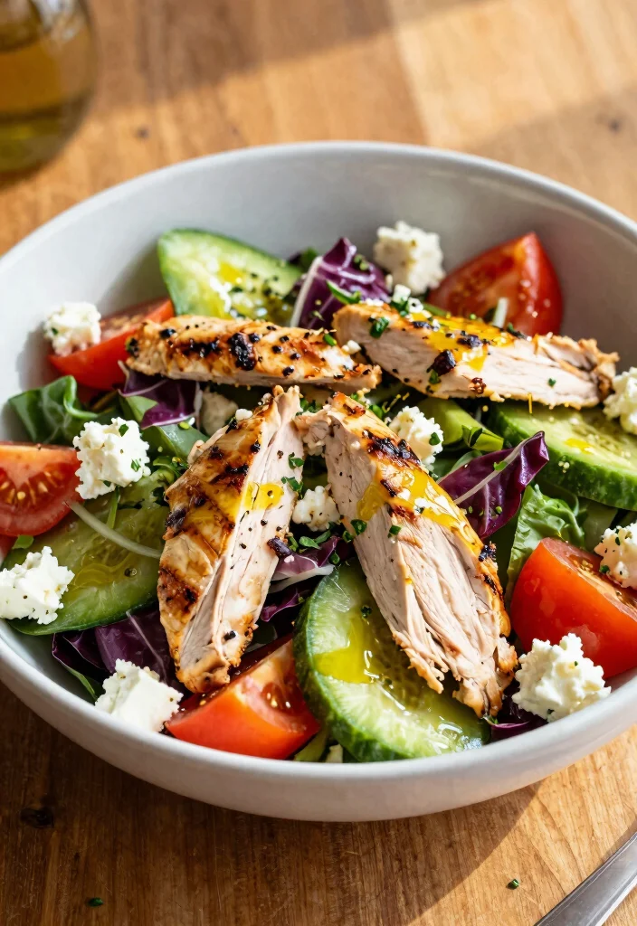 19 High Protein Low Carb Recipes Meal Prep - Sunday Cooking Ideas - 8. Greek Chicken Salad 1