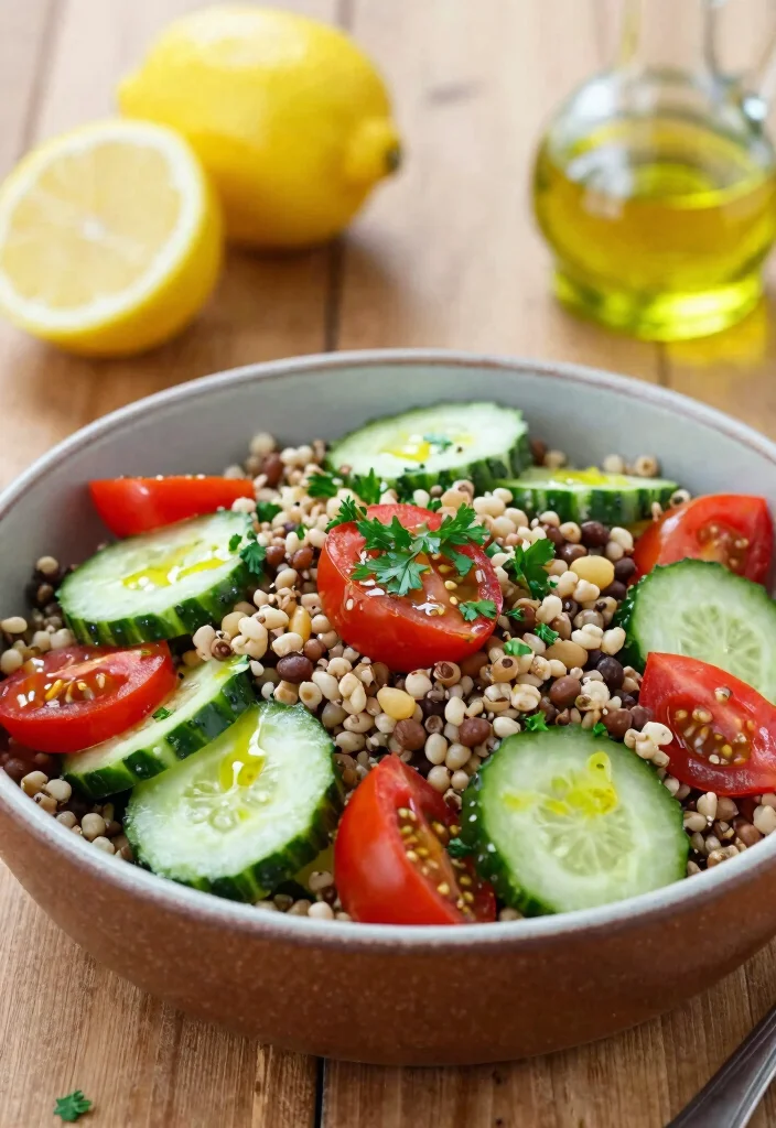 19 High Protein Vegan Recipes - Plant-Based & Filling - 1. Lentil and Quinoa Salad 1