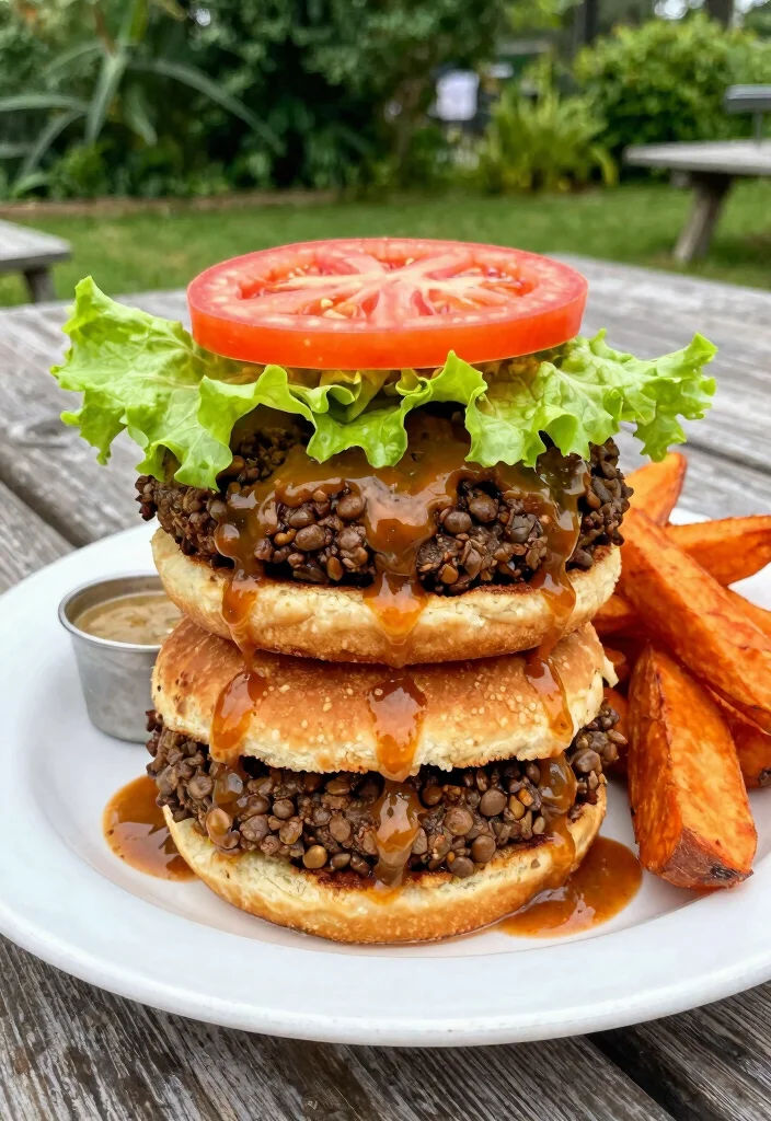 19 High Protein Vegan Recipes - Plant-Based & Filling - 13. Vegan Lentil Burgers 1
