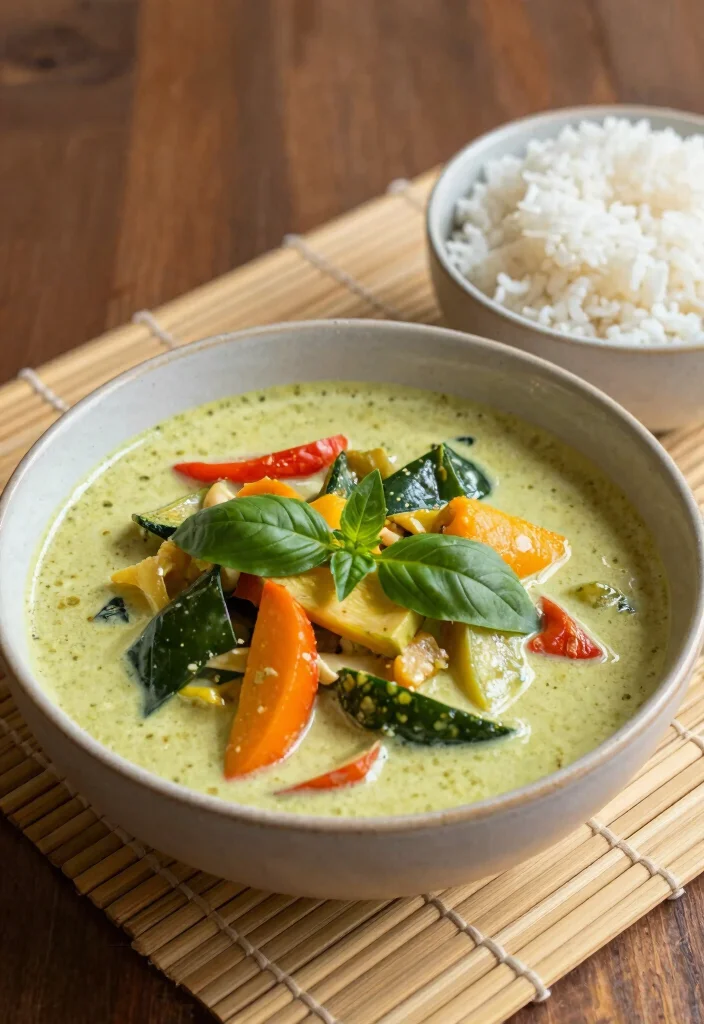 19 High Protein Vegan Recipes - Plant-Based & Filling - 7. Vegan Thai Green Curry 1