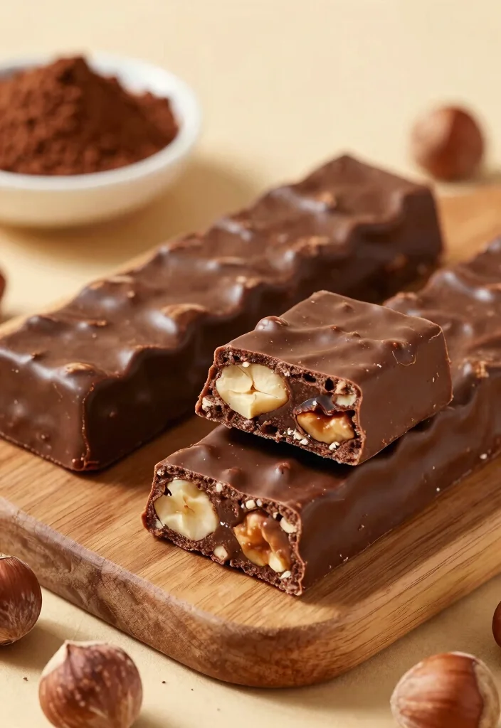 19 Low Calorie High Protein Dessert Recipes - Skinny Sweet Treats - 18. Chocolate Hazelnut Protein Bars 1