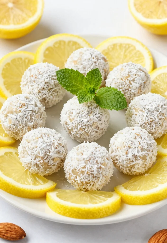 19 Low Calorie High Protein Dessert Recipes - Skinny Sweet Treats - 19. Lemon Coconut Protein Balls 1