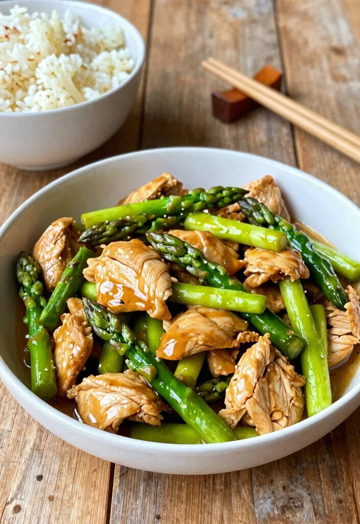 19 Low Carb High Protein Recipes Dinner - Quick Evening Dinners - 13. Chicken and Asparagus Stir-Fry 1