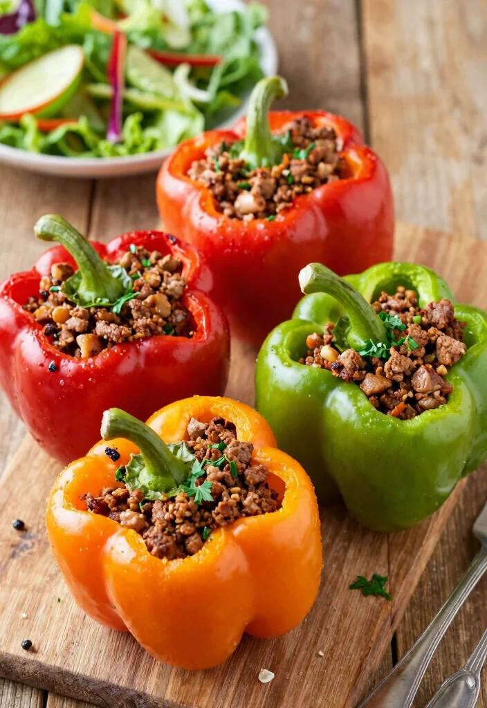 19 Low Carb High Protein Recipes Dinner - Quick Evening Dinners - 18. Stuffed Bell Peppers 1
