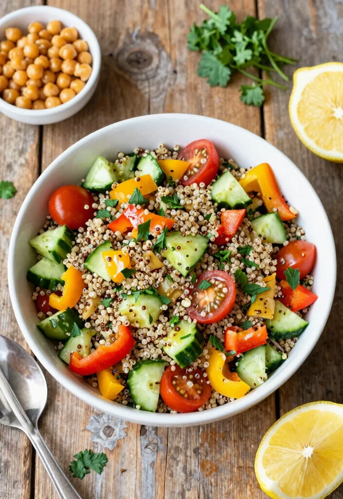 19 Low Carb High Protein Recipes Vegetarian - Filling Meatless Meals - 1. Protein-Packed Quinoa Salad 1