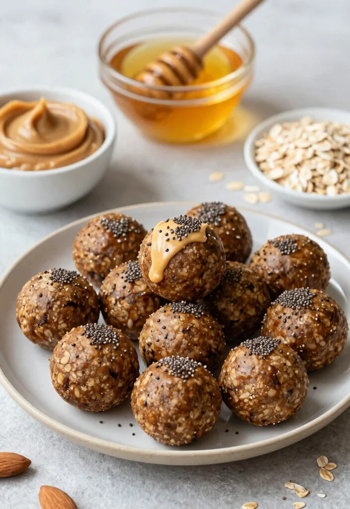 19 Low Carb High Protein Recipes Vegetarian - Filling Meatless Meals - 10. Almond Butter Protein Balls 1