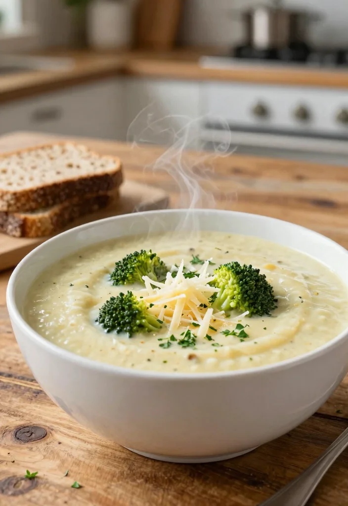 19 Low Carb High Protein Recipes Vegetarian - Filling Meatless Meals - 4. Creamy Broccoli and Cheese Soup 1