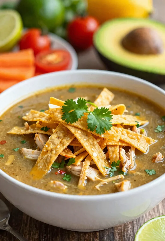 20 High Protein Soup Recipes - Warm & Satisfying Bowls - 12. Chicken Tortilla Soup 1