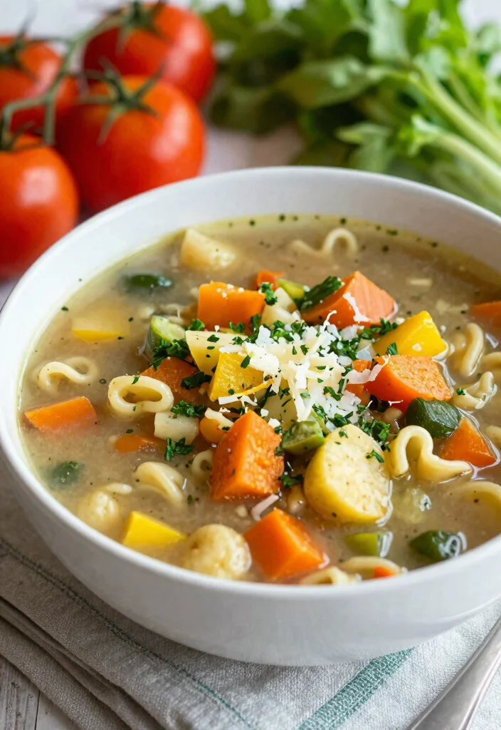 20 High Protein Soup Recipes - Warm & Satisfying Bowls - 20. Veggie Packed Minestrone Soup 1