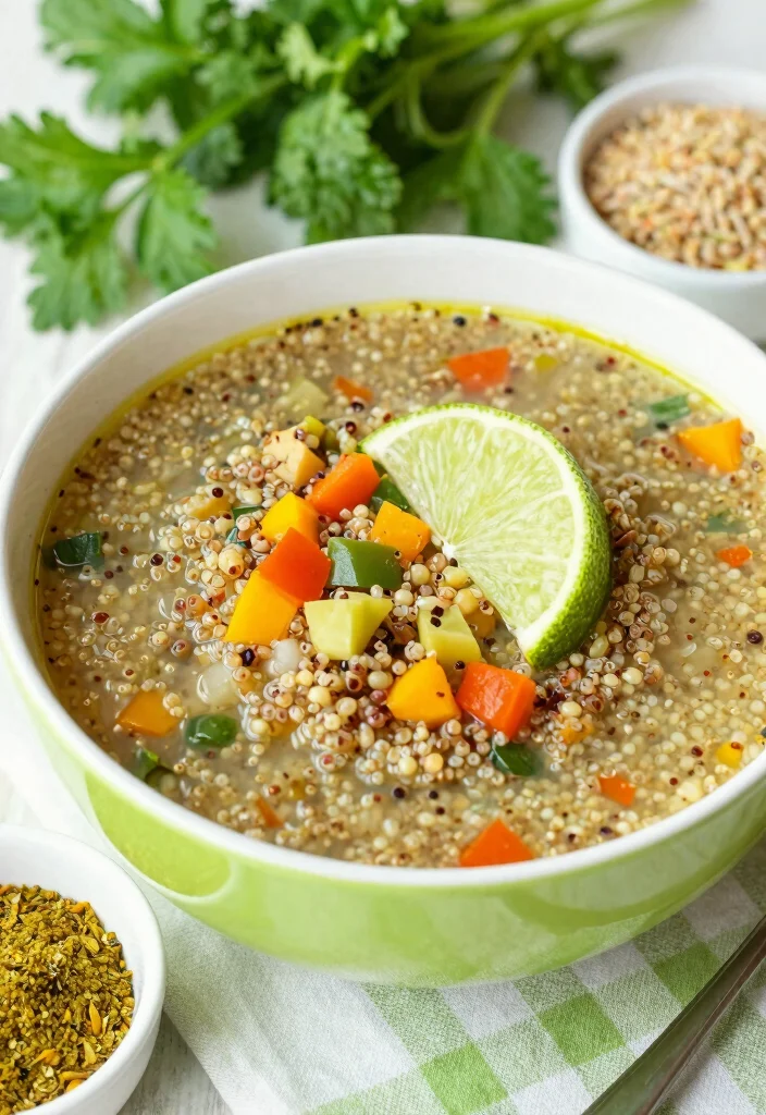 20 High Protein Soup Recipes - Warm & Satisfying Bowls - 3. Quinoa Vegetable Soup 1