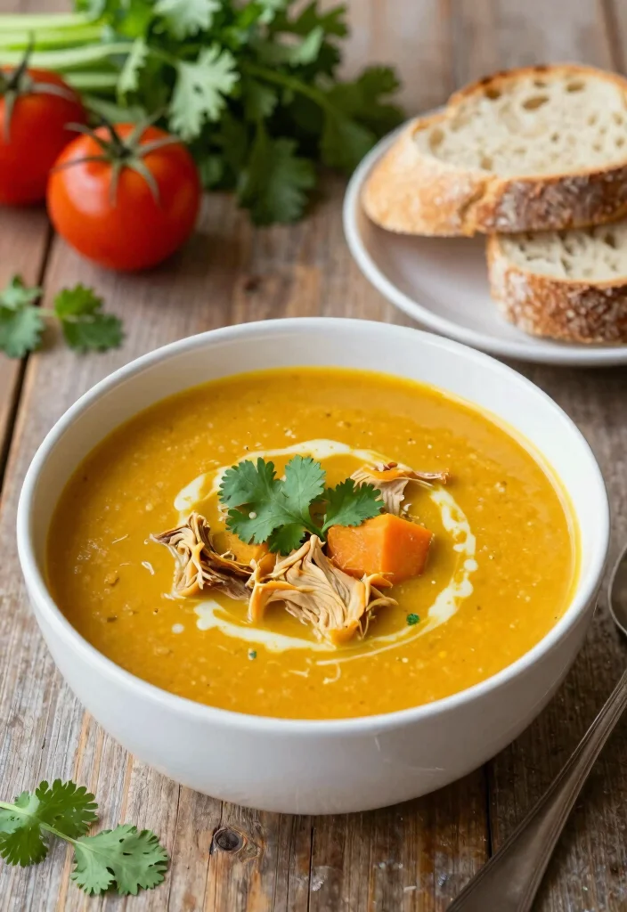 20 High Protein Soup Recipes - Warm & Satisfying Bowls - 4. Turkey and Sweet Potato Soup 1