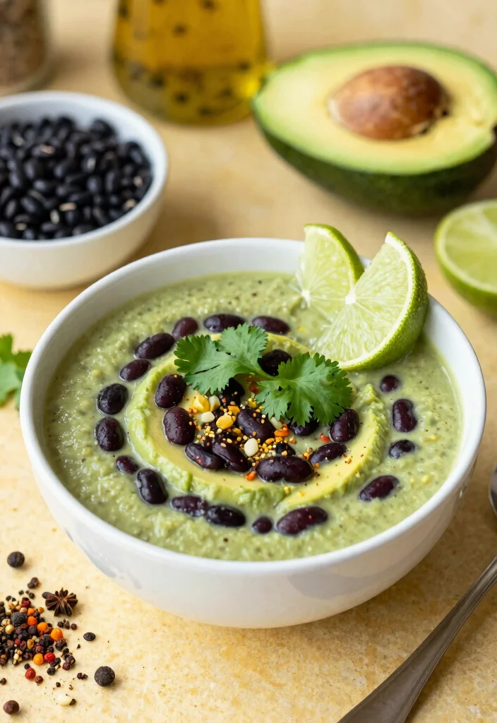 20 High Protein Soup Recipes - Warm & Satisfying Bowls - 5. Black Bean and Avocado Soup 1