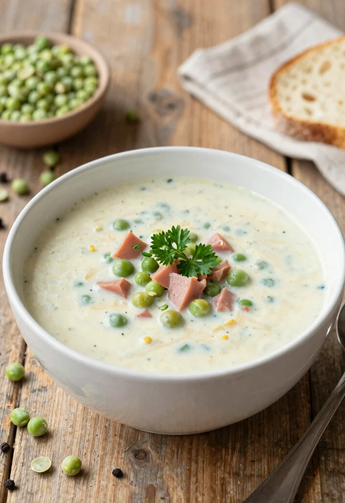 20 High Protein Soup Recipes - Warm & Satisfying Bowls - 7. Pea and Ham Soup 1