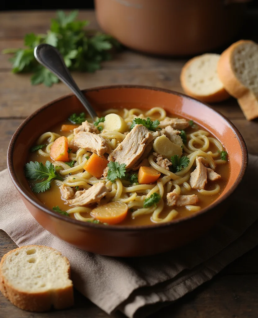 Best High Protein Chicken Noodle Soup - Cozy & Satisfying - Step 5: Add Broth and Seasonings 1