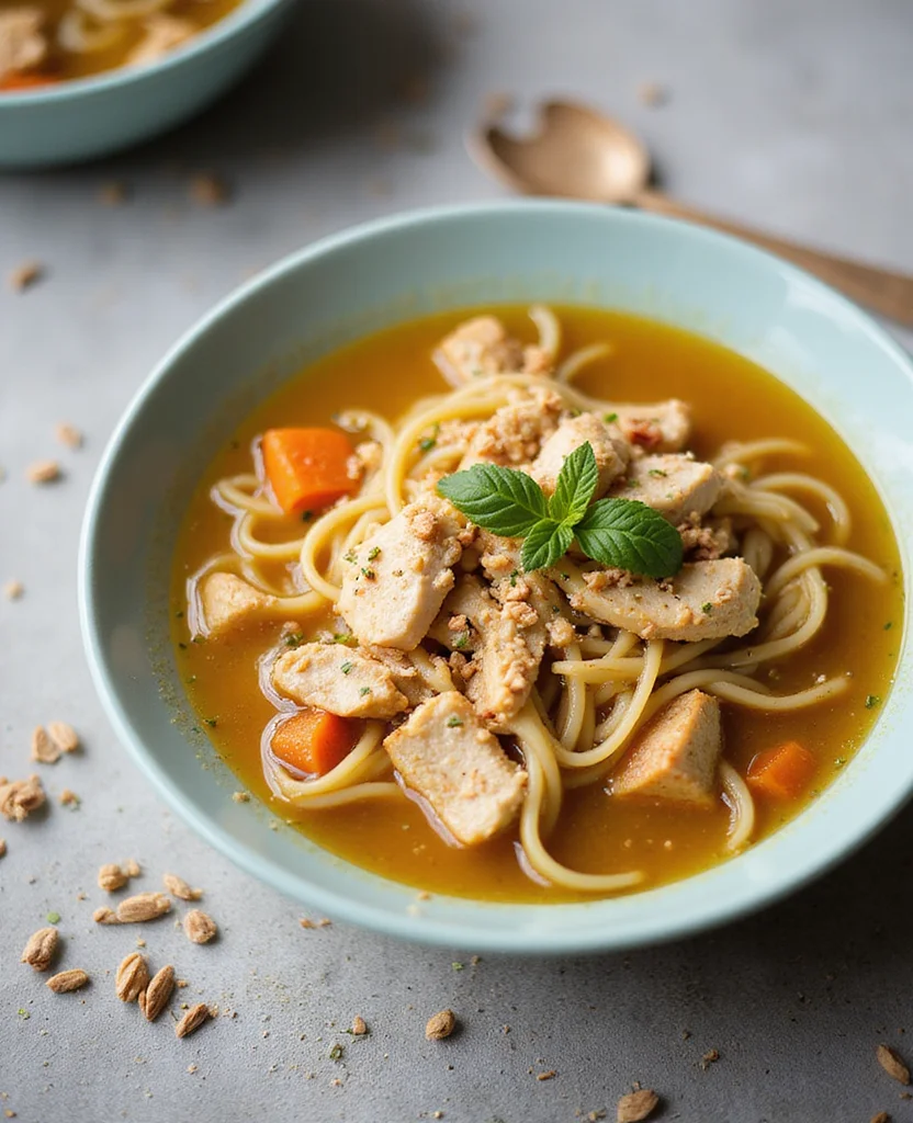 Best High Protein Chicken Noodle Soup - Cozy & Satisfying - Step 7: Add Chickpeas and Noodles 1