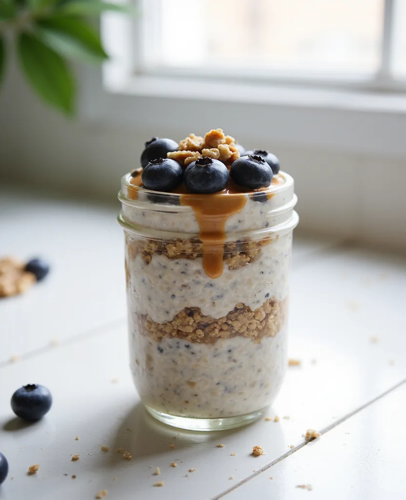 Perfect High Protein Overnight Oats Low Carb - Make-Ahead Breakfast - Step 3: Add Liquid Ingredients 1