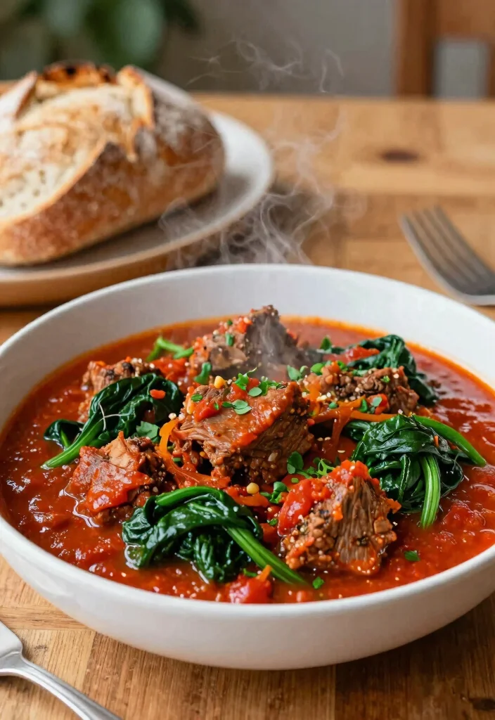 16 Authentic Turkish Lamb Recipes You Can Make at Home - 8. Lamb and Spinach Stew (Kuzu Ispanak Yemeği) 1