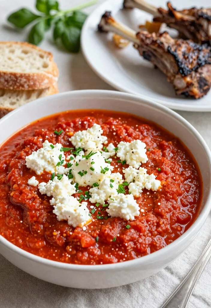 16 Best Lamb Sauce Recipes (Mint, Yogurt, Garlic & More) - 13. Tomato Feta Sauce 1