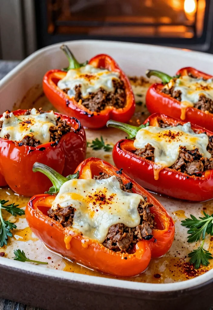 16 Delightful Carnivore Ground Lamb Recipes for Keto & Zero-Carb Lovers - 4. Zesty Lamb Stuffed Peppers 1