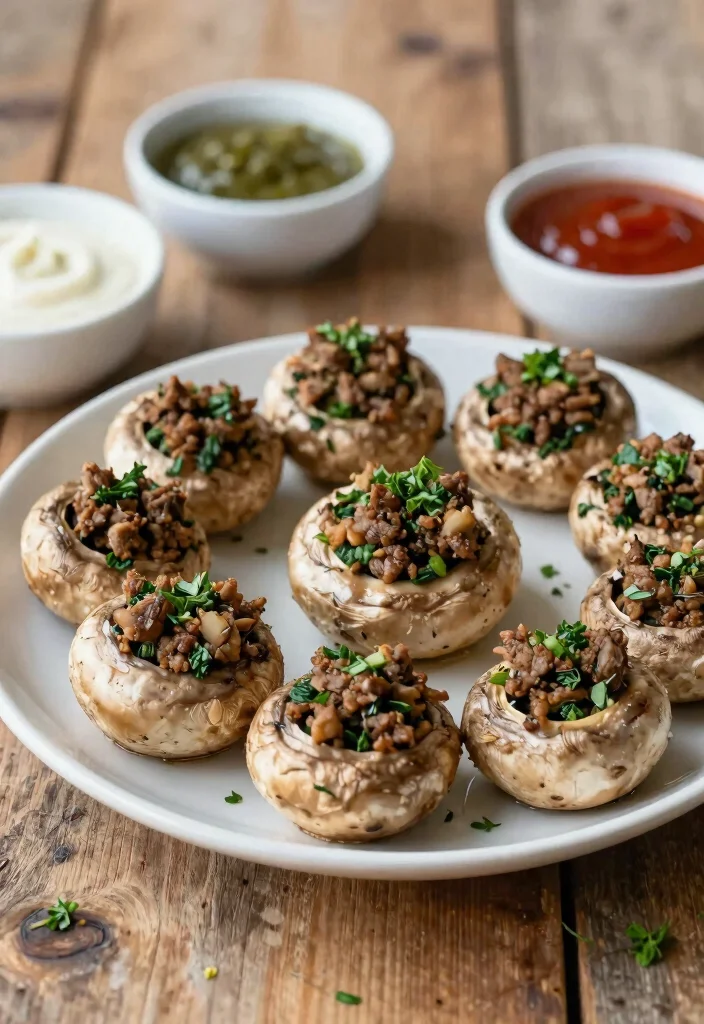 16 Delightful Carnivore Ground Lamb Recipes for Keto & Zero-Carb Lovers - 8. Lamb and Spinach Stuffed Mushrooms 1