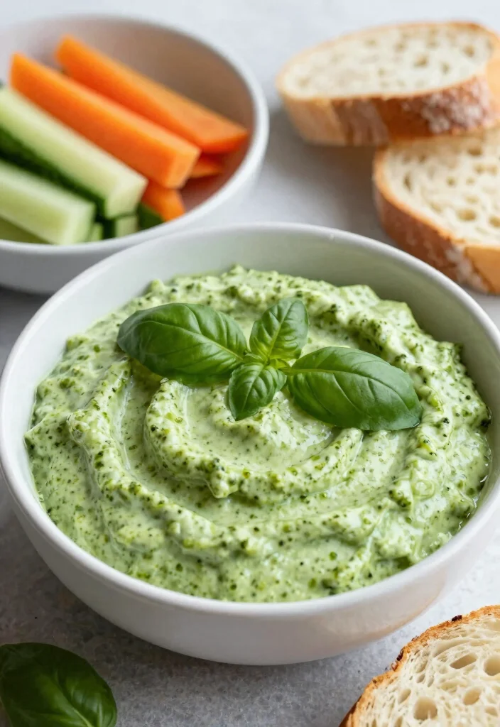 16 Easy Tzatziki Sauce Recipes (Fresh & Cooling) - 15. Pesto Tzatziki 1
