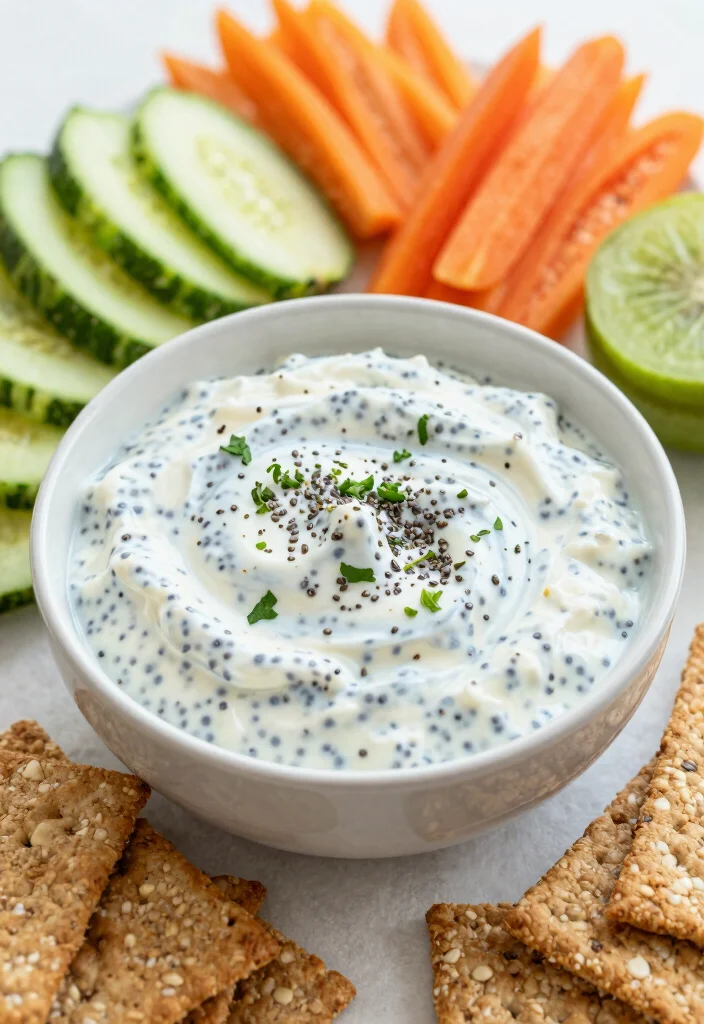 16 Easy Tzatziki Sauce Recipes (Fresh & Cooling) - 16. Chia Seed Tzatziki 1