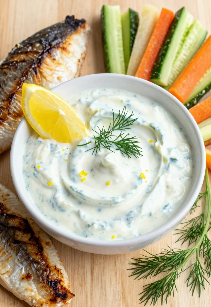 16 Easy Tzatziki Sauce Recipes (Fresh & Cooling) - 4. Dill and Lemon Tzatziki 1