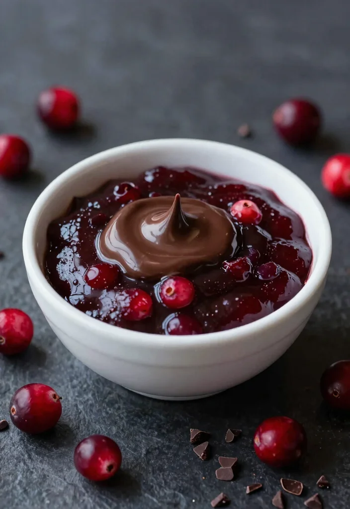 16 Fresh Cranberry Sauce Recipes Made From Scratch - 15. Cranberry Sauce with Chocolate 1