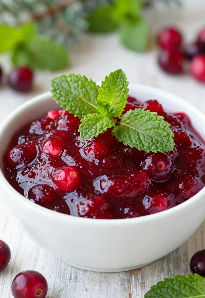 16 Fresh Cranberry Sauce Recipes Made From Scratch - 16. Cranberry Sauce with Mint 1
