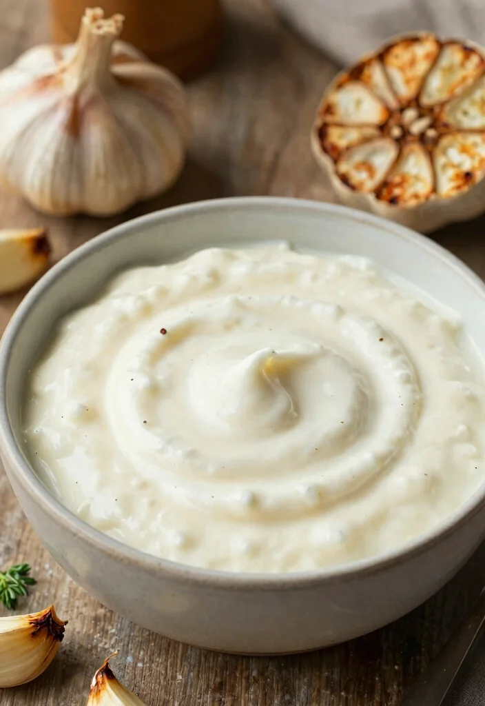 16 White Enchilada Sauce Recipes (Creamy & Mild) - 9. Roasted Garlic White Sauce 1