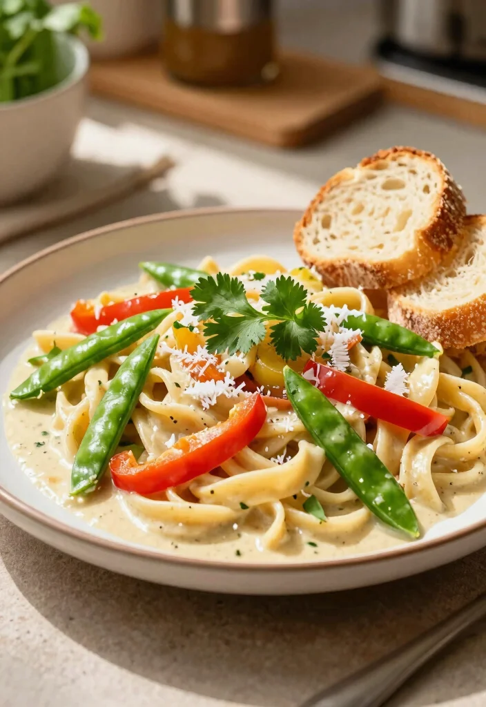 16 White Sauce Pasta Recipes Without Cheese (Dairy-Free) - 1. Creamy Coconut Curry Pasta 1